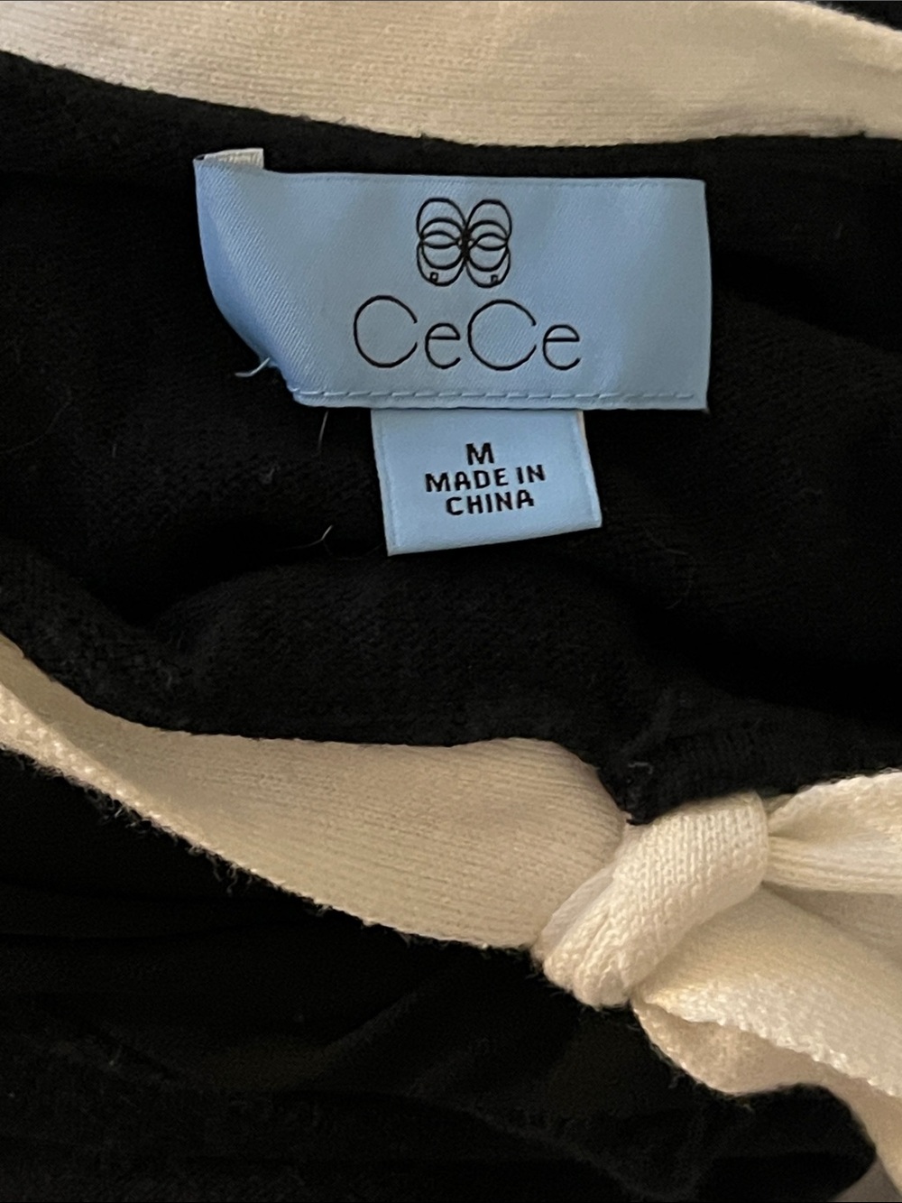 CeCe Bow-Tie Neck Long Sheer Sleeves - Picture 3 of 4